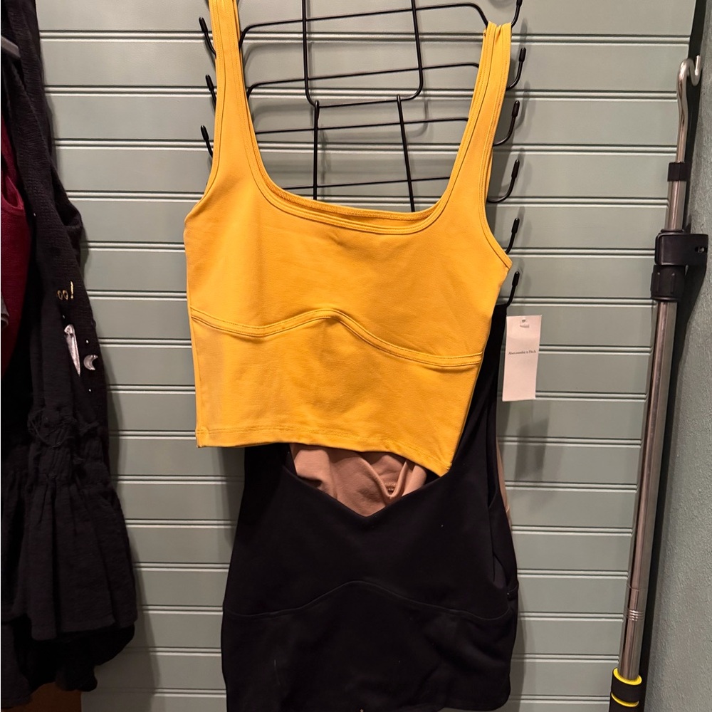 Abercrombie & Fitch Yellow Crop Top
